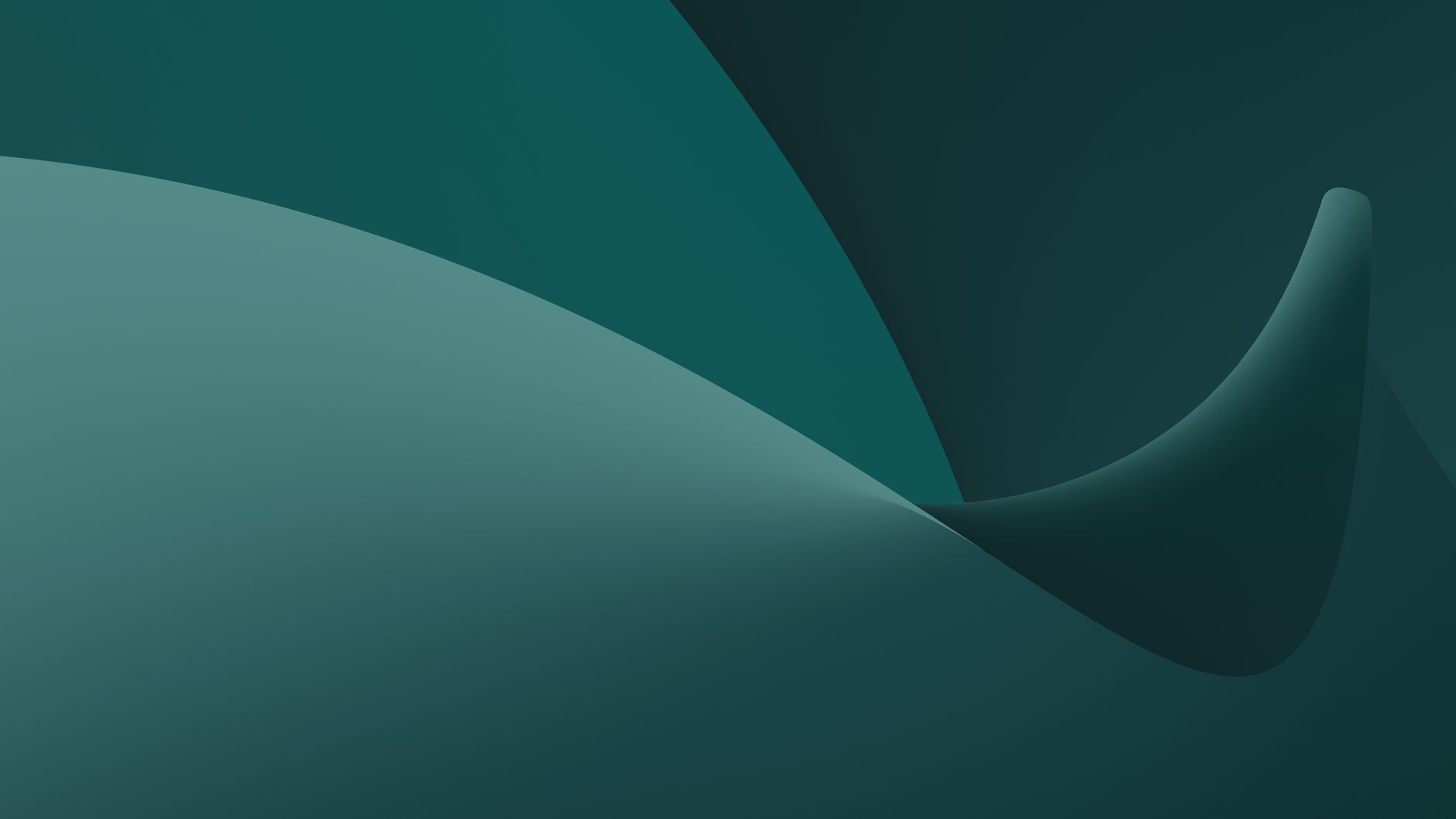 Modern abstract art with elegant green curved patterns and smooth textures.